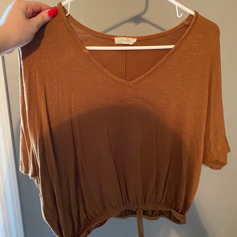 Cropped short sleeve tee